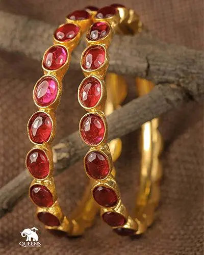 SRIDEVI KEMP BANGLES - OVAL - Queens Jewel Emporium