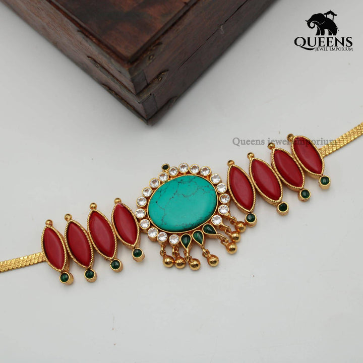 ARAHI TURQUOISE CHOKER - Queens Jewel Emporium