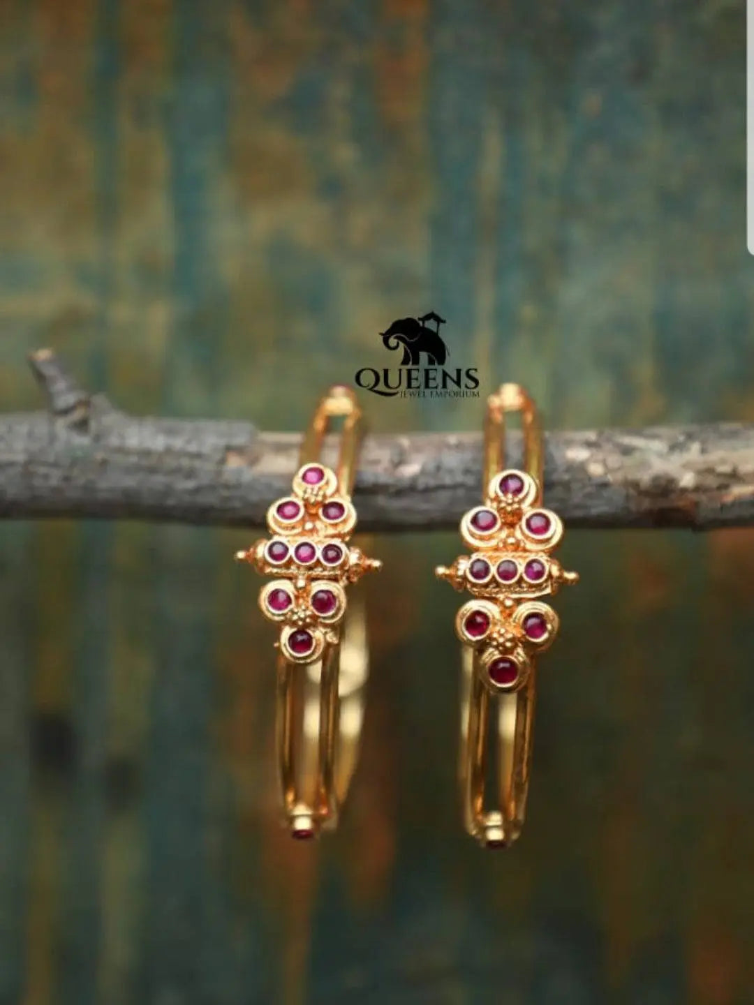 Vintage kappu bangle pair-Classic Kappu bangle pair